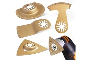 SIYRDXCBT Multiherramienta Oscilante en 4 Formas Sierra Oscilante para las Aberturas Bruñir Hacer una Incisión y Purga Accesorios Multiherramienta Cuchillas Multiherramienta para la construcción Familia Taller