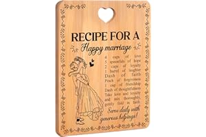 APJIELOP Wedding Gifts for Couple, Engagement Gifts for Couples, Wedding Gifts for Bride and Groom, Bride to Be Gifts, Mr and Mrs Gifts, Engagement Presents, Bridal Shower Gifts, Happy Marriage Cutting Board