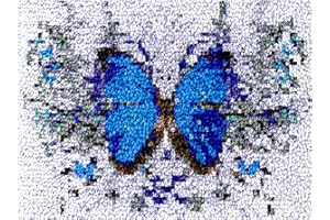 LEE MY Latch Hook Rug Kits Carpet Rug Making Crafts DIY Handmade Latch Hook Kits for Kids/Adults (Butterfly),52 * 38cm/20 * 15 in