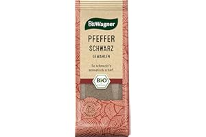 ‎BIOWAGNER BioWagner - Bio Pfeffer schwarz gemahlen | ideal für dunkles Fleisch, Reis- und Gemüsegerichte | naturbelassene Bio-Zutaten | recyclebare Verpackung | 50 g