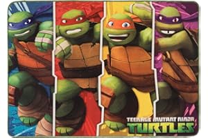 Gertmenian Indoor Teenage Mutant Ninja Turtles Childrens Area Rug - Home Décor Carpet for Kids Bedroom, Playroom, Game Room, or Classroom - 40x54 in., TMNT Patch, Multicolor, 31051