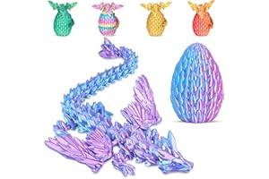 Balkwan Geflügelter Drache im Überraschungsei Lustiges Sammlerspielzeug Geschenk Kinder Erwachsene 3D Gedruckter Fantasiedrache ideal Weihnachten Ostern Geburtstage Feiertagsdeko(Lila, Mittel)