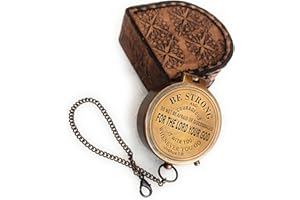 ALADEAN Religious Gifts for men - God My Lord Guide Me Compass | Baptism Gift Teenage Boys, Graduation Gift 2023, Catholic Christian Holy Communion Gift kids, Confirmation Gift (Be Strong & Courageous)