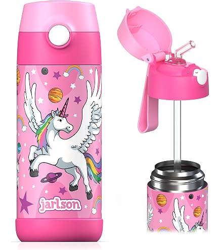 Boîte à Goûter Licorne Rose Enfant - Boîte Repas 1 Compartiment Avec Clip - Idéale École, Crèche Et Pique-Nique