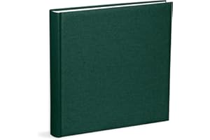 Mareli Álbum de Fotos 31X31 80 Páginas con Tapa de Algodón de Papel Seda,Verde