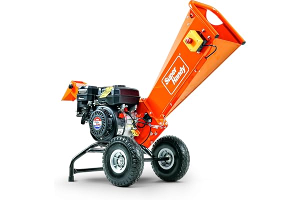 SuperHandy Déchiqueteuse à bois Broyeur Broyeur Moteur 7HP Conception d'assemblage de rotor compact robuste Capacité maximale de 3 pouces Aide à la prévention des incendies et à la construction