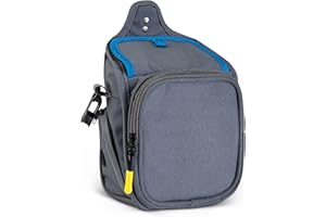 ALLSOPETS Bolsa Premios para Perros, Bolsa Entrenamiento para Perro, Bolsa de Golosinas para Perro con Múltiples Bolsillos y Dispensador Bolsas Basura Integrado, 3 Opciones Transporte Gris B