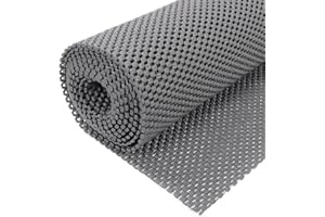 HUAJIAO Multipurpose Non Slip Mat, 50x200 cm Anti Slip Rug Underlay Non Slip Matting Roll Anti Slip Rug Gripper Roll Pad Cuttable Carpet Underlay Drawer Liners Waterproof Floor Mat for Home Office Cars(Grey)