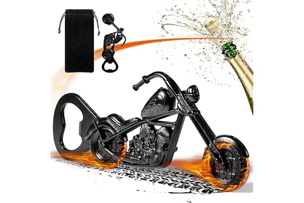 LKKCHER Décapsuleur de Bière Chopper en Forme de Motocyclette - Cadeau pour Homme, Papa, Fête des Pères, Noël, Anniversaire - Idéal pour Petit Ami, Mari, Grand-Père