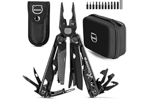 MIAOKE Nóż survivalowy 23 w 1 z pudełkiem upominkowym premium, śrubokręt piła otwieracz do butelek szczypce fajny nóż kempingowy dla mężczyzn, najlepszy prezent dla chłopaka, syna, taty, męża