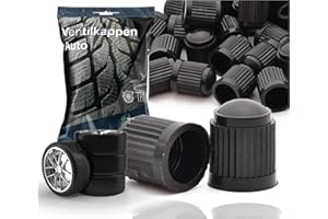 8X Bouchons de Valve de Voiture Valve de vélo - Noir pour Voiture et Moto et vélo - Roue et Pneu