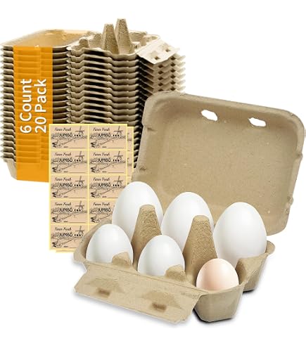 30-Pack Vintage Egg Cartons - Natural Paper Pulp 12-Count Cartons For Chicken Eggs