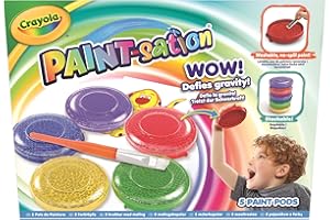CRAYOLA Paint-sation: No-Spill Paint Pots (Pack of 5) | No-Spill Painting Kit | Ideal for Kids Aged 3+