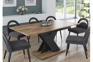 Furneo Tavolo 03 – Modern Extendable Dining Table Only, 120–160 cm, Oak Effect Finish