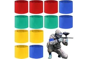 GOMETY Airsoft Armbinden Team Mit Klett, 12 Stück Armbinde Personalisiert Blau Rot Gelb Grün, Armbinden Für Fußball, Armbinde Mit Klett 7 * 33cm Für Vereinsfeier Karneval Geburtstag Junggessellenabschiede
