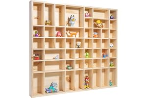 ‎CREATIVE DECO Creative Deco Drewniany Organizer | 51 Przegródek | 52 x 46 x 5 cm | Nielakierowany | Idealny na Szafkę, Biurko lub Komodę | Idealny do Przechowywania, Decoupage i Dekoracji