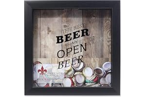 Lawrence Frames 10x10 Black Shadow Box Porta Tappi di Birra Scatola Ombra, Nero, 10 x 10