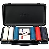 SLOWPLAY Nash Set da Poker, 300 fiches in Ceramica, 10g|poker chips professionali per Texas Holdem, senza valore| Valigetta P