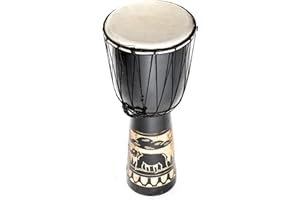 CIFFRE 50cm Djembe Tambor Bongo Tambor de Madera Darbuka Buen Sonido Elefante Tallado