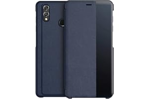 KANSI Compatible con Huawei P20 Lite Funda, Flip Funda de Cuero + Cristal Templado - Marina