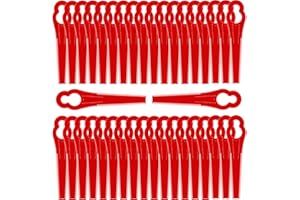 BOELLRUNO 150Pz Lame per Tagliaerba Coltello di Ricambio Tagliaerba Lame di Ricambio in Plastica Rosso Lame Tosaerba Sostituzione Lama in Plastica Tosaerba per Tagliaerba da Giardino (A)