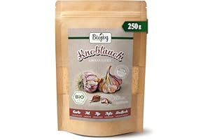 Biojoy Ajo granulado BIO (250 g), Ajo seco, natural y sin aditivos (Allium cepa)