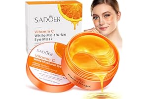 NI ZMIR Frmingdocj Augenpads Augenmaske gegen Augenringe, Tränensäcke, Falten & Schwellungen - 60 Stück Vitamin-C Augenpads