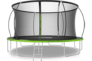 ‎ZIPRO ZIPRO JumpPro Premium Trampolin Outdoor, Gartentrampolin für Kinder, mit Innennetz, Wetterfest, UV-Schutz, Einfache Montage, Belastbar bis 150 kg, Ø 252/312/374/435/496 cm