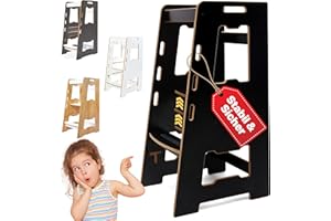‎BOOMDING BoomDing Lernturm ab 1 Jahr - Höhenverstellbar - Montessori - Lernturm - Stabiler Küchenturm mit Anti-RUTSCH-Streifen - Küchenhelfer für Kinder mit Rausfallschutz - Lernstuhl
