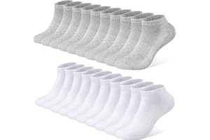 FALARY 10 Pack Skarpety Męskie Damskie Skarpetki Stopki Bawełniane