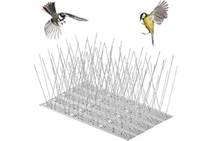 QIMEI-SHOP Pic Anti Pigeon 3 Mètres Pique Anti Pigeon en Acier Inoxydable Pic Anti Oiseaux pour Balcon Fenêtre Clôture Toit 12 Rangées 25cm