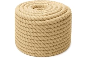 ‎ABIO Abio Juteseil 6mm 10m Tau Seil Kordel Jutekordel Deko Dekoration für Garten Jute Rope Tauwerk Handlaufseil Schiffstau Schnur Paketschnur