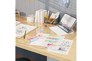 BLESWIN Tapis De Bureau/Protection Ultra-Mince Et Cristallin - Sous-Mains Antidérapants Clairs, Surface Imperméable Anti-Rayures Pour La Maison/Le Bureau (60 * 35Cm) - Facile À Nettoyer, Durable