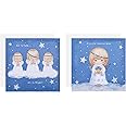 Hallmark Charity Christmas Cards - Pack of 16 in 2 Cute Retro Angel Designs