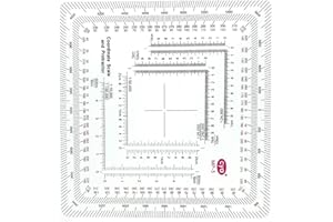 MONOJLY Righello Quadrato Lettore di Griglie di Coordinate MGRS/UTM Stile Militare aggiornato e Scala di Coordinate di goniometri per Il Campeggio