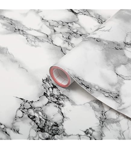Oracal Film Carrara Rouge Effet Marbre Décor Roses De Meubles