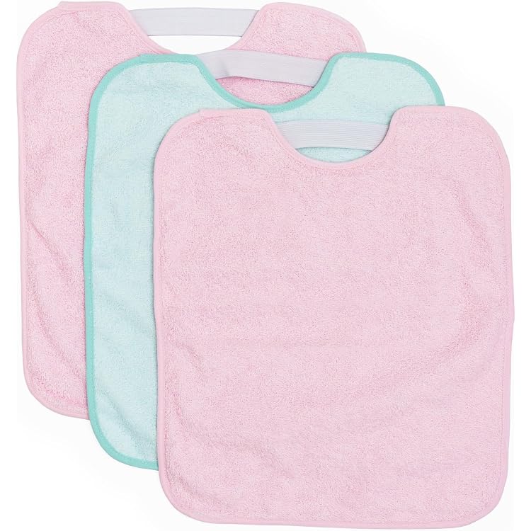 Lot De 4 Bavoirs Imperméables Ti TIN - 27x33cm | 90% Coton | Doublure Vinyle | Fermeture Élastique | Fabriqué En Espagne