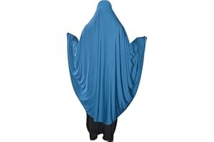 Yaqeen XL Khimar - Juego de oración de una pieza con material elástico de licra
