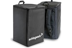 Schlagwerk TA12 Cajon Rucksack - Gefüttert - für alle Cajon bis 30 x 30 x 50 cm - Verstellbare Schultergurte - Textilgewebe