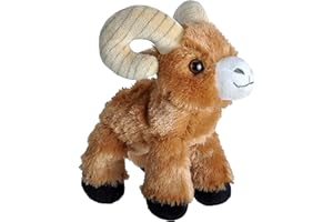 Wild Republic Hug’EMS Borrego Cimarrón, Mini Peluches, Peluches Suaves y Blanditos, 17 cm, Regalo para Bebés Original, Muñecos de Peluche, Relleno Elaborado con Botellas de Agua Recicladas