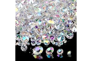 Ziamzra 5000 Stück Diamanten Deko Transparent Acryl Streudeko Hochzeit Diamantene Hochzeit Diamanten Kristall Deko für Geburtstag Party Tischdeko Vase Füller Streudeko Kristalle (3/6/8/10mm)