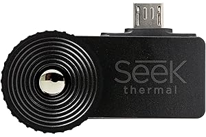 Seek Thermal Compact XR Cámara de imagen térmica de alcance extendido con conector USB y carcasa hermética protectora para dispositivos Android - Negro