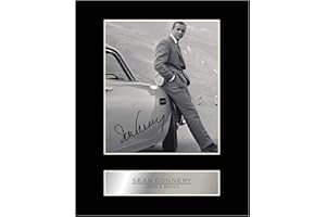 Iconic Pics Sean Connery Signed Photo Display James Bond 007 - Framed Wall Art for Living Room Decor