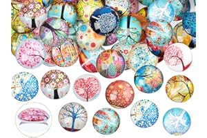 EUES 50 piedras muggle de colores, piedras de cristal de 25 mm, piedras de colores mezclados, piedras muggle, piedras de muggle, piedras de cristal con espalda plana, piedras decorativas