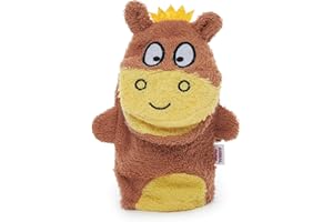 Isabelle Laurier - Gant de Toilette Amusant pour Enfant 100% Coton - Gant de Bain éponge pour bébé - Modèle Cheval