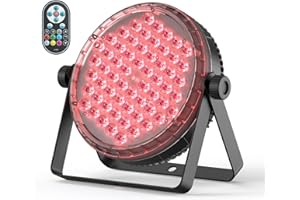 DAYFLICKER Faro Led Par 120 W, 4 in 1 fari par led RGBW 60 Leds luci discoteca professionali con telecomando,8CH/DMX512 luci strobe a ritmo di musica,effetto arcobaleno, per feste, matrimoni, bar, club