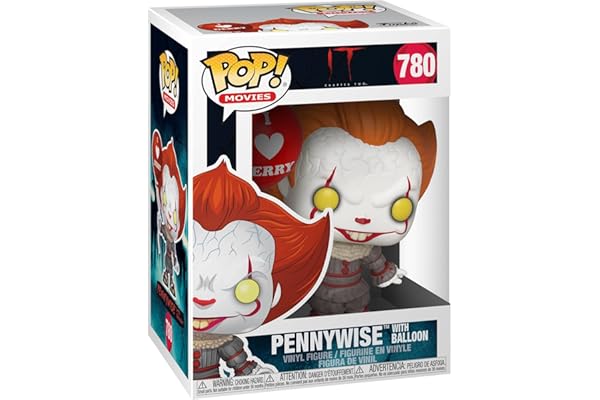 Funko Pop! Movies: IT: Chapter 2 - Pennywise with Balloon - Figurine en Vinyle à Collectionner - Idée de Cadeau - Produits Officiels - Jouets pour Les Enfants et Adultes - Movies Fans