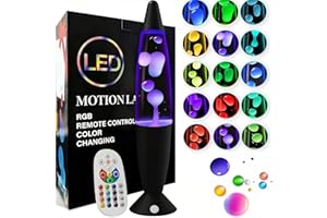 ‎AONESY AONESY Lavalampe Kinder mit 17 Farbwechsel: Lavalampe Groß für Stressbewältigung und Entspannung | Große Lavalampen Schwarz Gold | Dimmbar Glitzer Lampe für Kinder Erwachsene | 40cm Schwarz