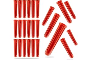 G4GADGET 60 Red Rawl Plugs Screw Fixing Wall Expansion Raw Plugs Brick Stone Concrete