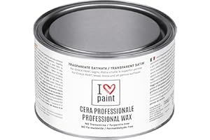 I LOVE PAINT I LOVE CHALK PAINT - Cera protectora transparente para pintura a la tiza 375ml - Universal para superficies porosas - Con cera de abeja - Sin formaldehído ni trementina, inodoro y de alta resistencia.